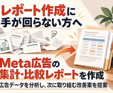 Meta広告を分析し改善案付きレポートを作成します 広告データを分析し、次に取り組む改善案を提案