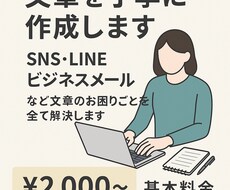 文章を丁寧に作成します