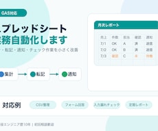 GASでスプレッドシートを自動化します イメージ1