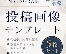 Canva対応｜インスタ投稿テンプレを制作します イメージ1