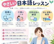 医療やかいご、にちじょうかいわの練習をします イメージ1