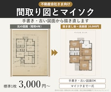 不動産会社の間取り図トレースとマイソクを作成します イメージ1
