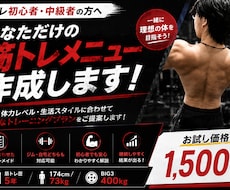 あなた専用1週間の筋トレメニュー作ります イメージ1