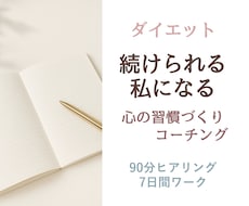 ダイエット成功ための心の習慣を築くコーチングします イメージ1
