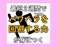 最短2週間でパワハラを回避する力が身につきます パワハラから解放され平和な人生を手に入れましょう