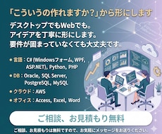 こんなの欲しいから丁寧にシステム開発します IT知識不要！開発25年の実績で、あなたの思いをシステム化