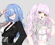 アイコン、サムネ、立ち絵等のイラスト制作します VTuber、配信活動、サムネ、キービジュアルに