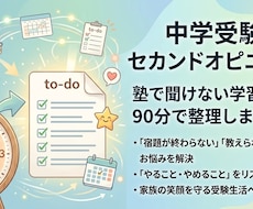 中学受験、塾で聞けない学習法を90分で整理します イメージ1