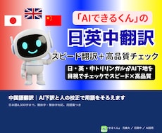 中国語翻訳｜AI下訳と人の校正で用語をそろえます イメージ1