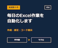 実績数十件|VBAマクロを作成します イメージ1