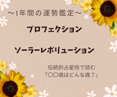 伝統的占星術で１年間の運勢を読みます