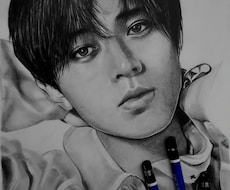 鉛筆で似顔絵描きます イメージ1
