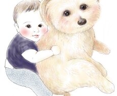 ふんわり柔らかい雰囲気の似顔絵をお描きします イメージ1