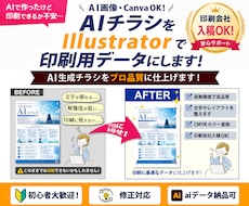 AIチラシをIllustratorで清書します 印刷会社へそのまま入稿できる形に調整します