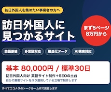 訪日外国人向け英語サイトをSEO込みで制作します イメージ1