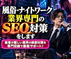 風俗・ナイトワーク業界専門のSEO対策をします イメージ1