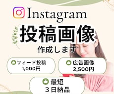 Instagram投稿用/広告画像を制作いたします おしゃれなインスタグラムの投稿を低価格で提供します！