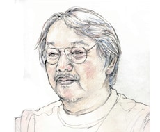 手描きに淡彩の素朴な似顔絵描きます 手描きならではの温かい似顔絵お描きいたします