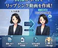 リップシンク動画作ります AIで自然なリップシンクの動画を作ります