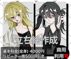 TRPGや配信で使える立ち絵作成します イメージ1