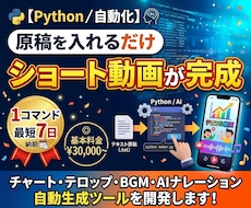 テキスト原稿からショート動画を自動生成します イメージ1
