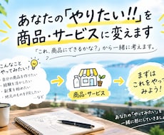 あなたの「やりたい！！」を商品・サービスに変えます イメージ1