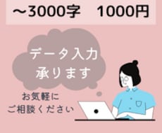 Excel・Wordへの入力承ります イメージ1