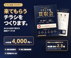 チラシ作成｜あとから自分で直せる形で納品します イメージ1