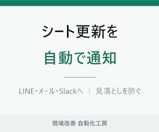 シート更新をLINE/メールに自動通知します イメージ1