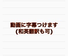 動画に字幕(和英の翻訳も可)つけます イメージ1