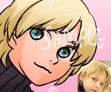 写真をアニメ風に描きおこします あなたをアニメの世界のキャラに！