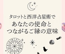 初回限定価格/あなたの使命とご縁の意味を教えます 【西洋占星術＋タロット】【即日納品】