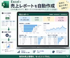 CSV売上データを自動集計・見える化します イメージ1