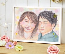 ウェルカムボード6000円で描きます ウェルカムボードやプレゼントに、ほんわか可愛い手描き似顔絵♪