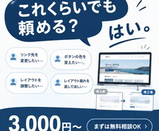 Webサイトのちょっとした修正承ります イメージ1