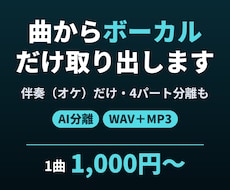 曲からボーカルだけ・伴奏だけを取り出します イメージ1