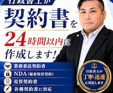 行政書士が24時間以内に契約書を納品します イメージ1