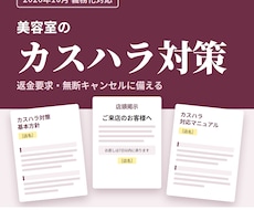 美容室向けカスハラ対策の書類を一式作ります イメージ1