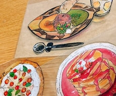 美大生がかわいい料理のイラスト描きます イメージ1