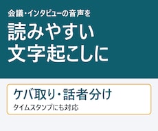 会議やインタビュー音声を読みやすく文字起こしします イメージ1