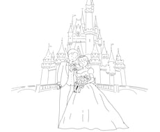 結婚式、ウェルカムボードのイラスト描きます 新郎新婦のご本人に似せた可愛らしいイラストを描きます。