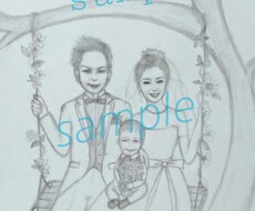 結婚式、記念日の似顔絵書きます イメージ1