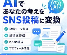 AIであなたの考えを整理しSNS・ブログ投稿します 言葉にできない方へ。投稿文・ブログ構成を一緒に整理します