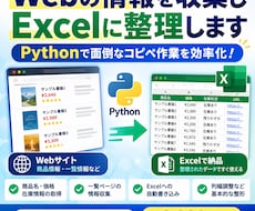 Web上の情報を収集しExcelに整理します イメージ1