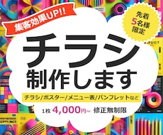 手に取ってもらいやすい！反響あるチラシを作成します イメージ1