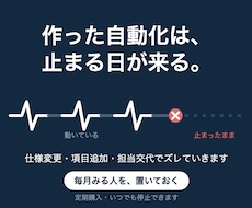 作った自動化ツールを毎月保守します イメージ1