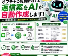 オプチャの質問に対する返信案をAIが自動作成します イメージ1