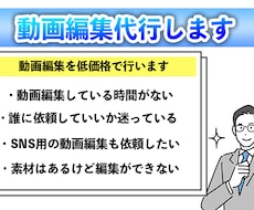 低価格で動画編集代行します イメージ1