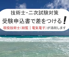 現役の技術士（総監｜電気電子）が申込書を添削します イメージ1