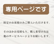 専用ページとなります 他サービスはメインページからお願いします。